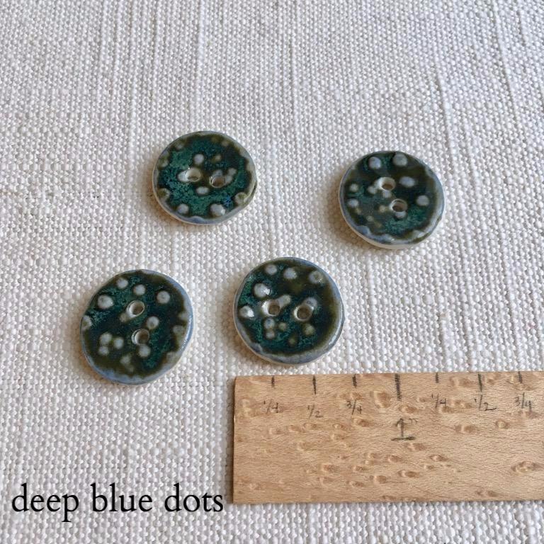 Ceramic Button Round Buttons Handmade Button Porcelain Buttons