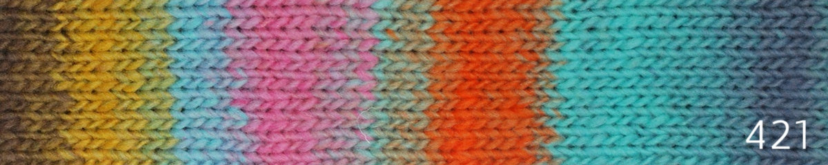 Noro Kureyon worsted weight self striping wool yarn in color 421