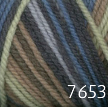 7653 blue/camel self striping
