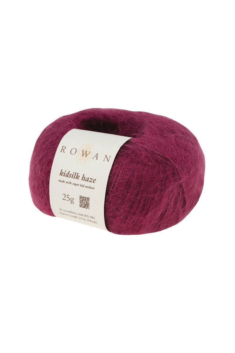 Kidsilk Haze by Rowan is a lace weight 70% kid mohair and 30% silk yarn.