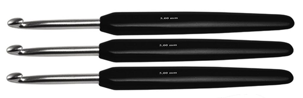 Soft-Feel Silver Crochet Hooks by Knit Pro