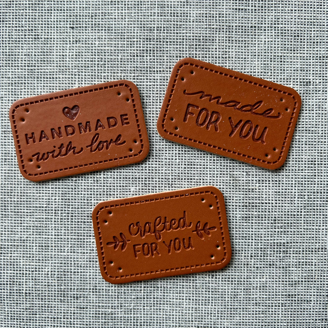 Faux Leather Project Labels