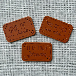 Faux Leather Project Labels